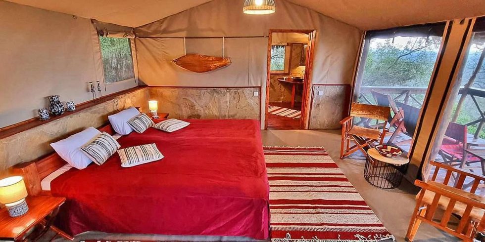 Deluxe Tent im Masai Mara Luxus Safari Camp