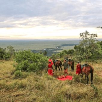 Reitsafari auf dem Oloololo Esparpment des Masai Mara Triangle