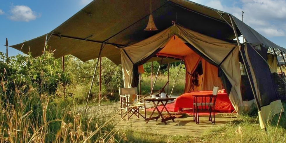 Luxus-Doppelzelt im Masai Mara Safari Camp- Außenansicht