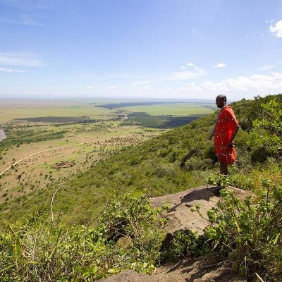 Aussicht von Mara Siria Camp auf das Masai Mara Triangle