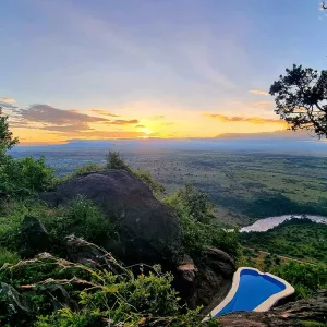 Plunge Pool at Sunrise in Masai Mara