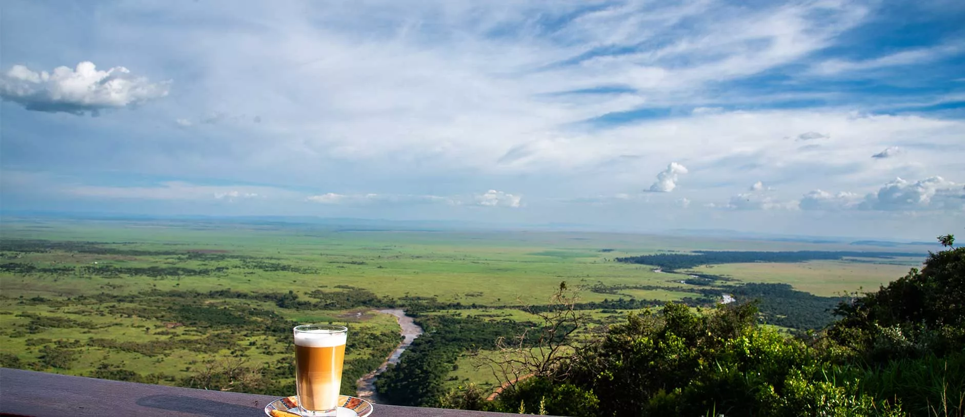 View over The Masai Mara Plains