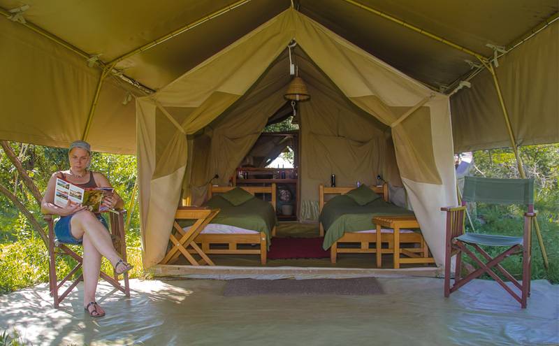 Luxury-Twin-Tent in Masai Mara Triangle